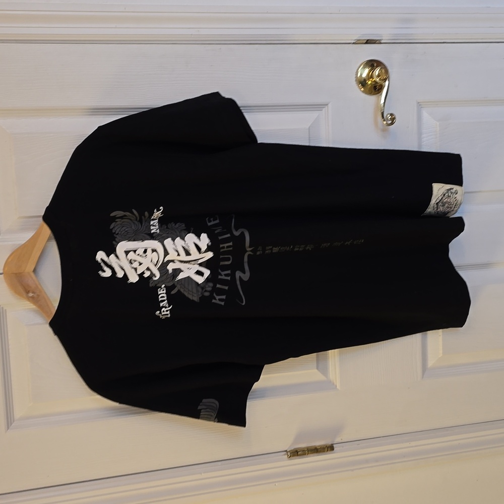 NWT KUME.JP Japan Streetwear Black Graphic Short Sleeve Tshirt Cotton Size Large - Picture 7 of 17